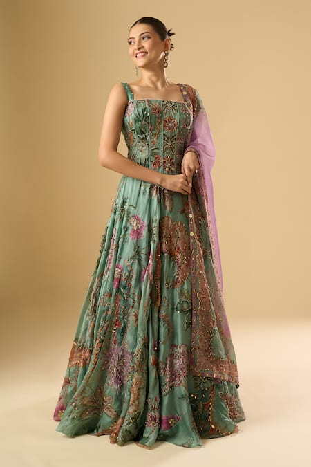 Mahima Mahajan Floral Bloom Printed Lehenga Set 
