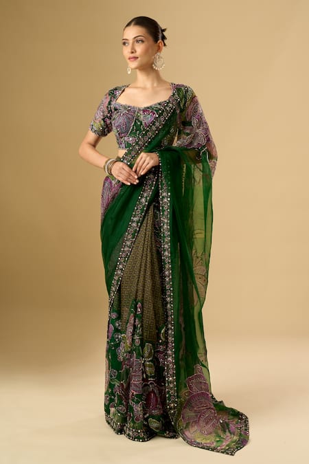 Mahima Mahajan Embroidered Saree With Blouse 