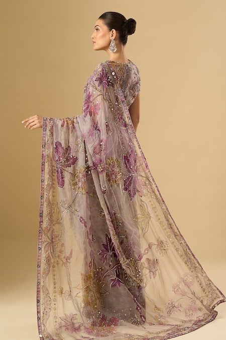 Mahima Mahajan Printed Pre-Draped Saree With Blouse