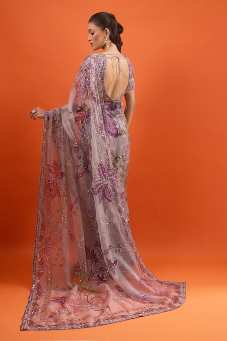 Mahima Mahajan Floral Print Saree With Blouse