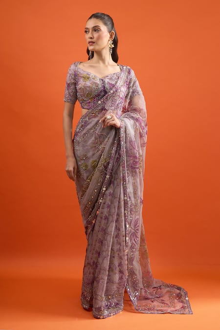 Mahima Mahajan Floral Print Saree With Blouse