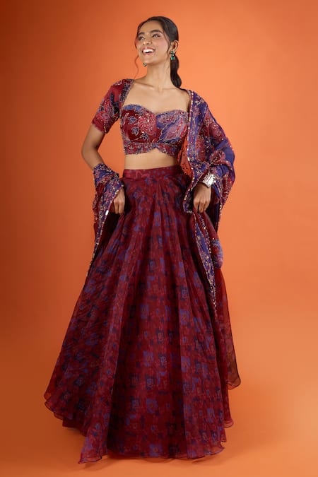 Mahima Mahajan Floral Print Lehenga Set 