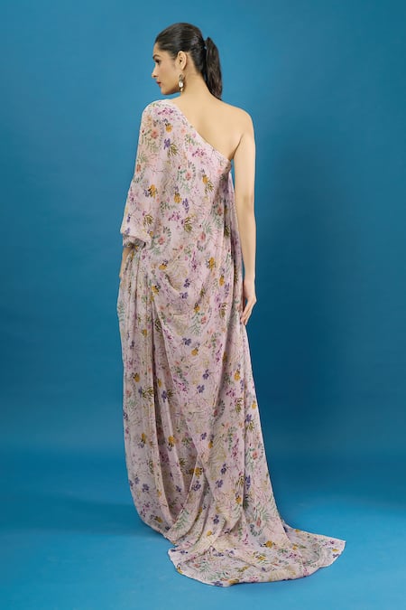 Anamika Khanna Printed Draped Dress 