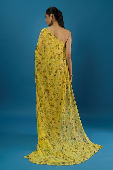 Anamika Khanna Printed Draped Dress 