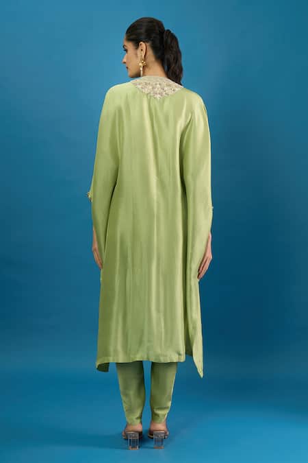 Prisho Embroidered Kaftan & Pant Set 