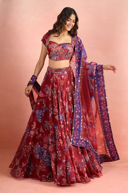 Mahima Mahajan Floral Print Lehenga Set 