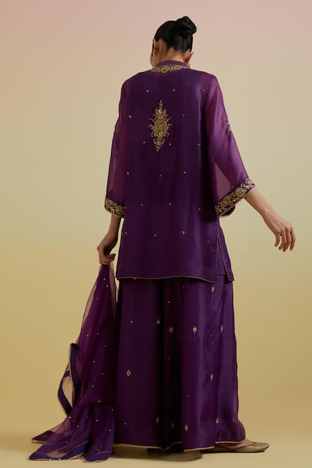 Bunka Aashra Embroidered Kurta Sharara Set 