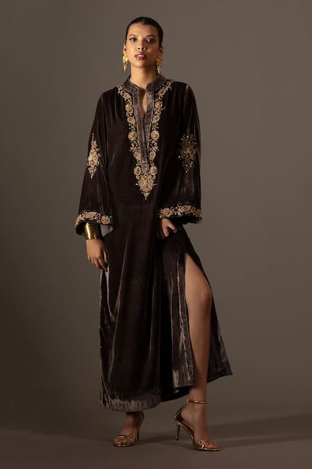 Bunka Ananya Velvet Kaftan Kurta 
