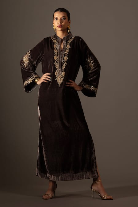 Bunka Ananya Velvet Kaftan Kurta 