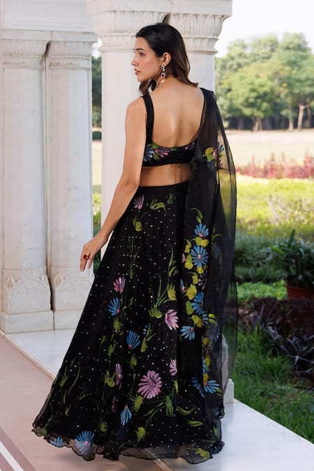 Geroo Jaipur Hand Painted Lehenga Set 