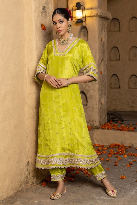 Monk & Mei By Sonia Anand Navya Embellished Kurta & Salwar Set 