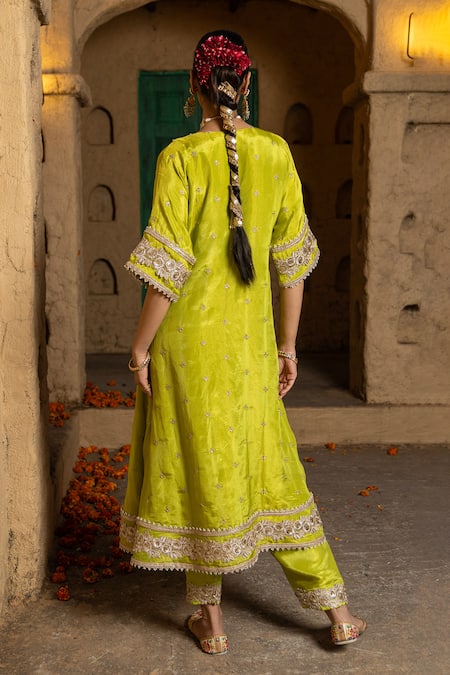 Monk & Mei By Sonia Anand Navya Embellished Kurta & Salwar Set 