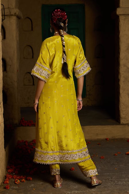 Monk & Mei By Sonia Anand Navya Embellished Kurta & Salwar Set 