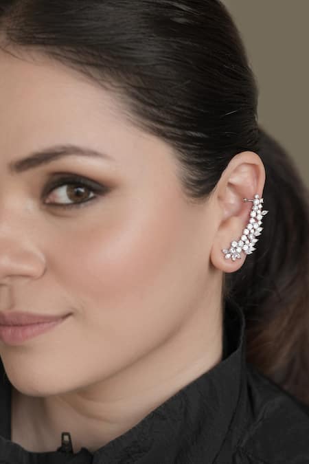 Anana Cubic Zirconia Embellished Ear Cuff 