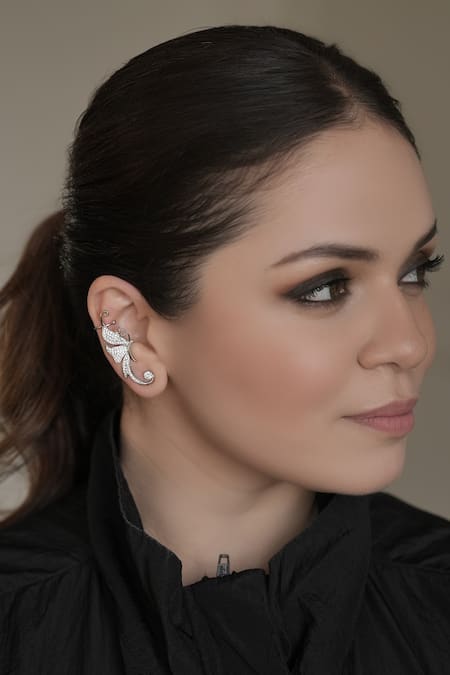 Anana Cubic Zirconia Embellished Earrings 