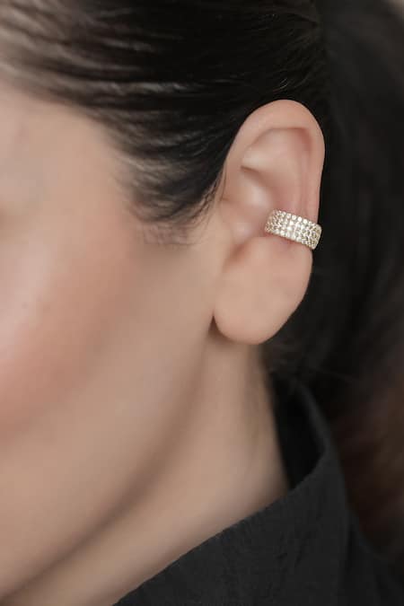 Anana Cubic Zirconia Embellished Ear Cuff 