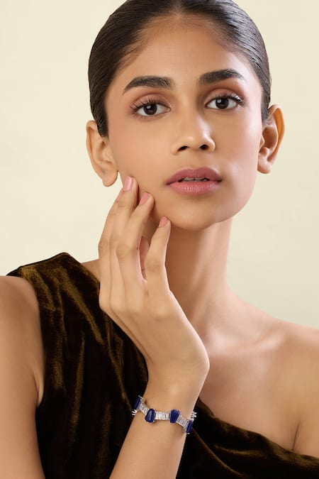 Isharya Harlow Sapphire Cuff Bracelet 