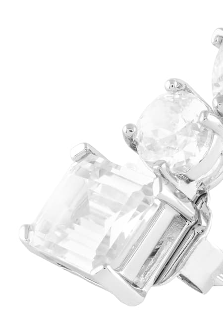 Buy Isharya Silver Plated Crystals, Stones Symmetra Imitation Diamante Studs Online at Aza Fashions Buy_Isharya_Silver Plated Crystals, Stones Symmetra Imitation Diamante Studs _Online_at_Aza_Fashions