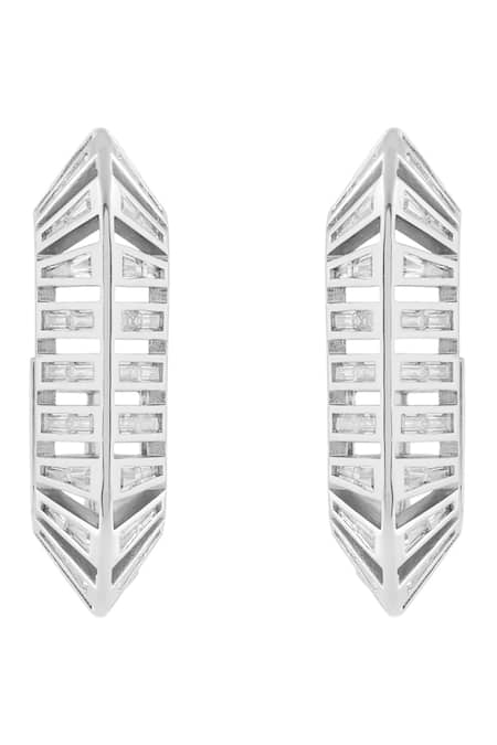 Isharya Rhombo Faux Diamante Hoops 