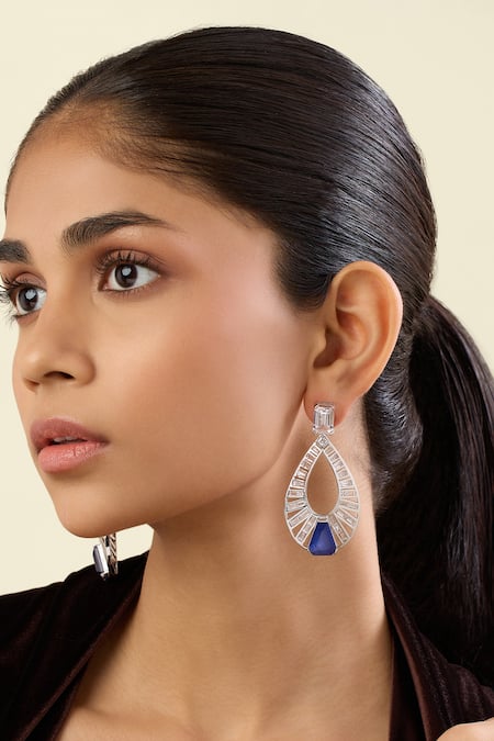 Isharya Marquise Sapphire Danglers 