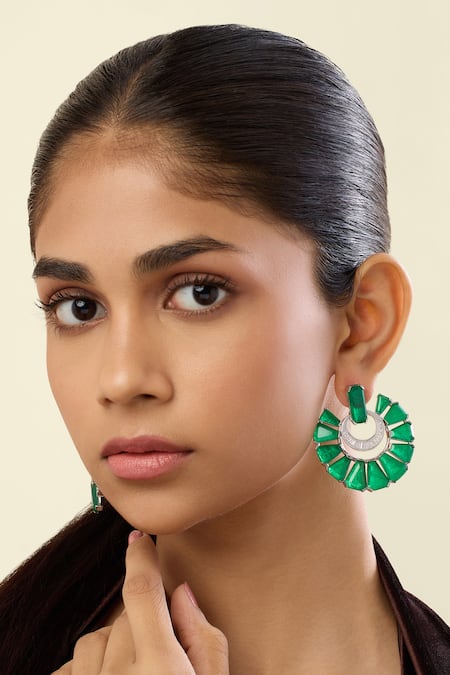 Isharya Studio Emerald Danglers 