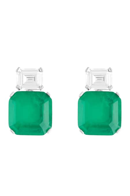 Isharya Manhattan Emerald Studs 