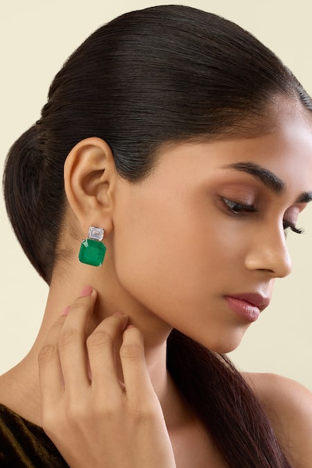 Isharya Manhattan Emerald Studs 