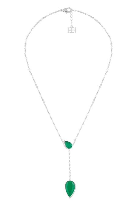 Isharya Lillian Emerald Y Necklace 