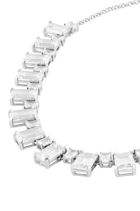 Buy_Isharya_Silver Plated Colette Collar Choker _Online_at_Aza_Fashions