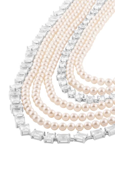 Isharya_Silver Plated Glint Haus Pendant Necklace _Online_at_Aza_Fashions