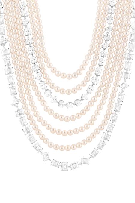 Buy_Isharya_Silver Plated Glint Haus Pendant Necklace _Online_at_Aza_Fashions