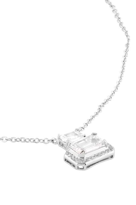 Isharya_Silver Plated Glint Haus Pendant Necklace _Online_at_Aza_Fashions