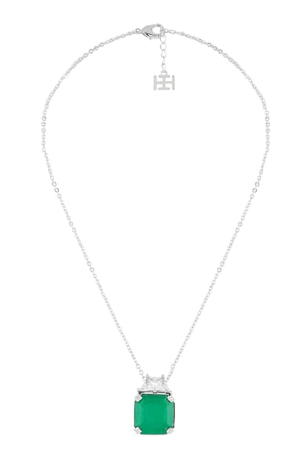 Isharya Glamore Crystal Embellished Pendant Necklace 