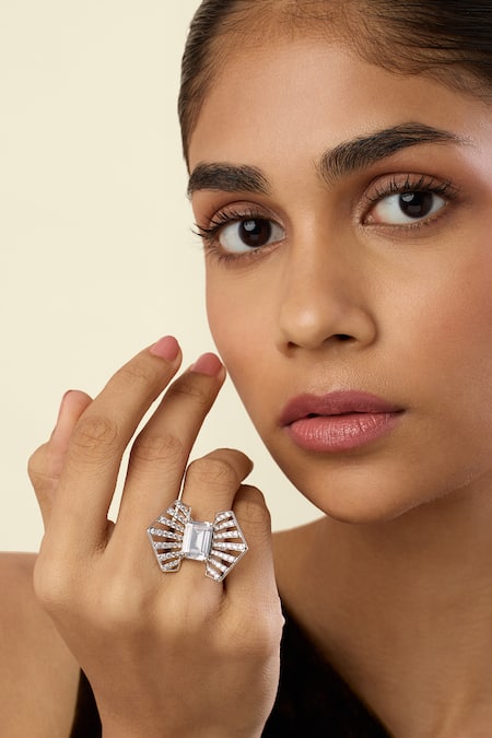 Isharya Monroe Stone Embellished Ring 