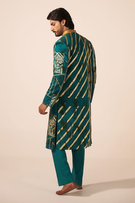 Jyoti Sachdev Iyer Striped Sherwani Pant Set 