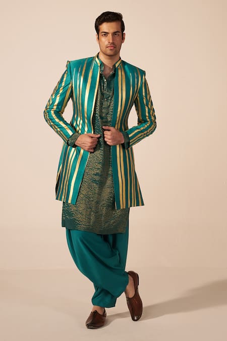 Jyoti Sachdev Iyer Printed Jacket Kurta Set 