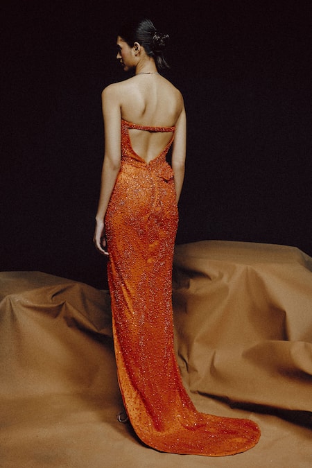 Dolly J Molten Radiance Embellished Gown 