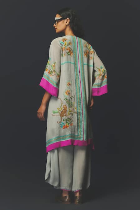 Basil Leaf Printed Kurta & Dhoti Pant Set 