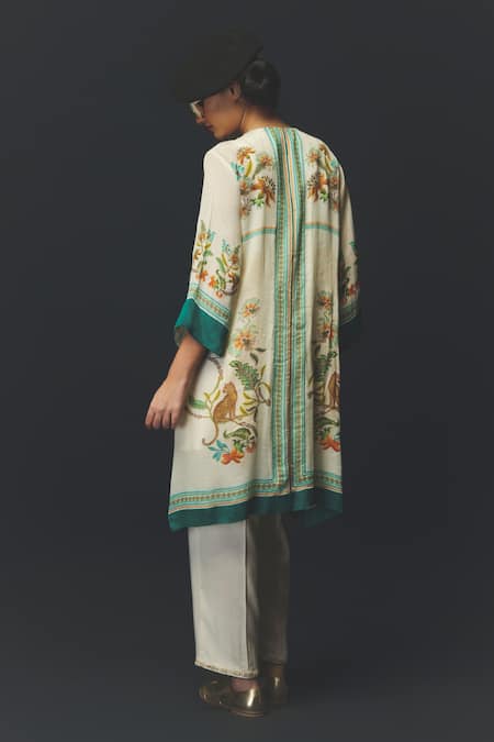Basil Leaf Floral Print Kurta Set 
