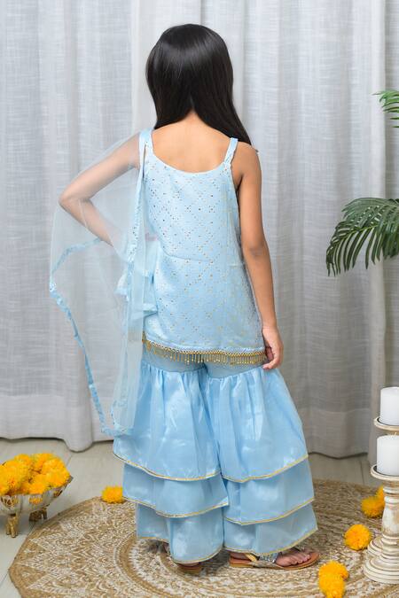 Fairies Forever Embroidered Kurta Sharara Set 