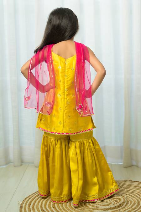 Fairies Forever Embroidered Kurta Sharara Set 