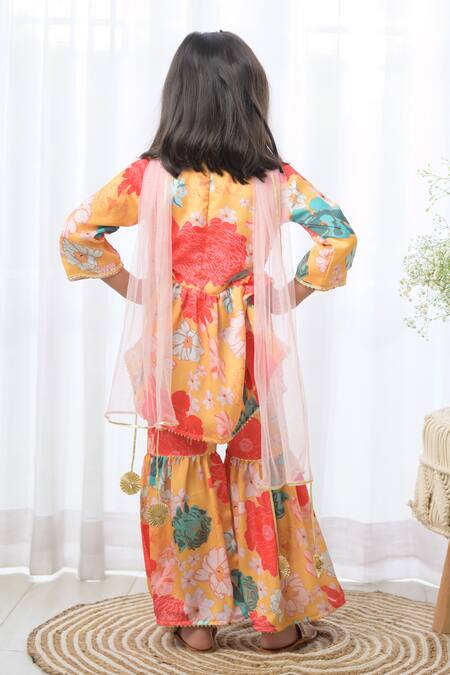 Fairies Forever Floral Print Kurta Sharara Set 