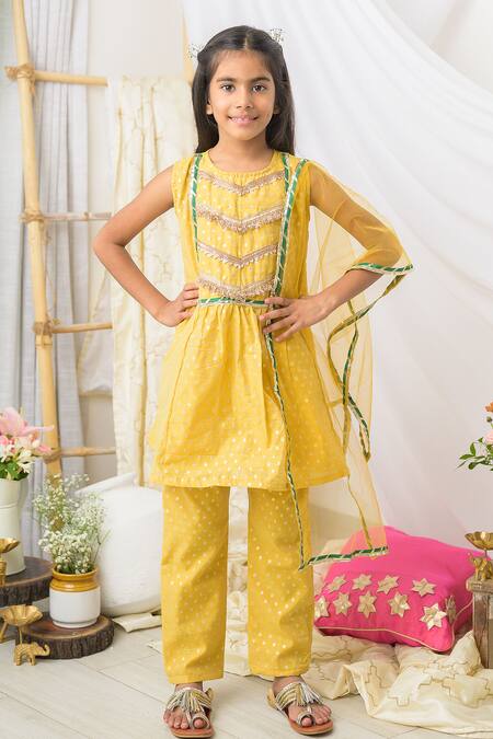 Fairies Forever Yoke Embroidered Kurta Set 