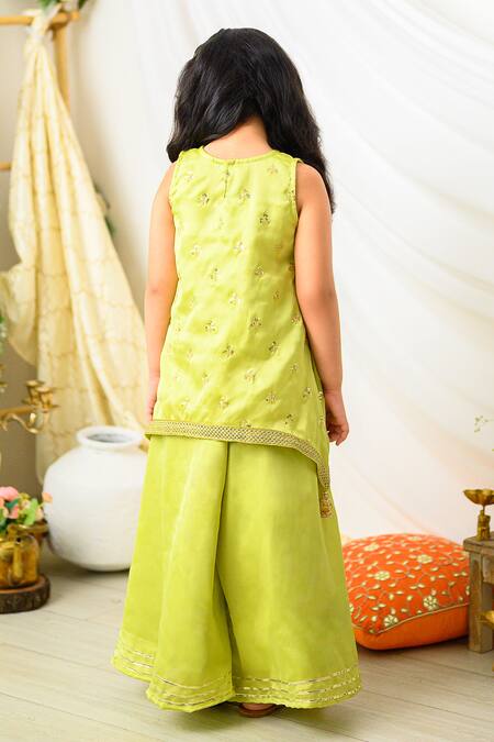 Fairies Forever Embroidered Kurta With Sharara 