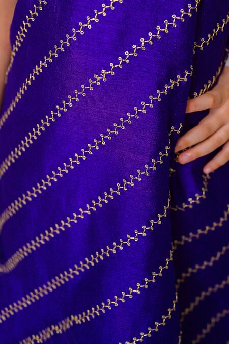 Buy_Fairies Forever_Purple Embroidery Kurta And Pyjama Set _Online_at_Aza_Fashions