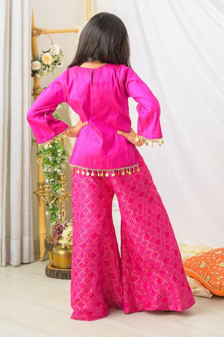 Fairies Forever Bandhej Pattern Kurta & Palazzo Set 