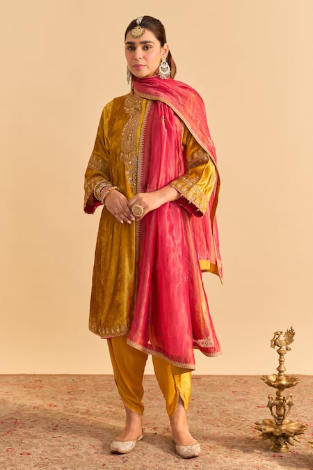 Sheetal Batra Amal Choga Kurta Dhoti Pant Set 