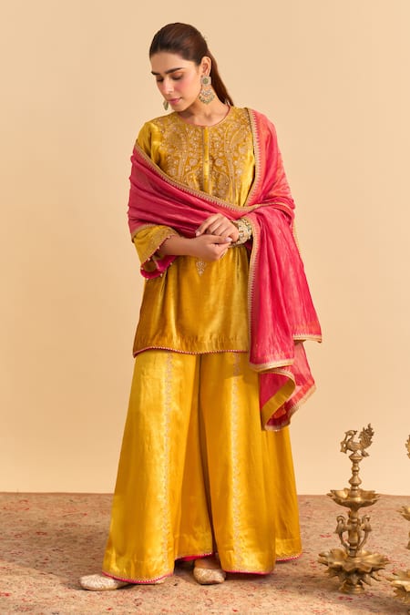 Sheetal Batra Aroob Embroidered Kurta Sharara Set 