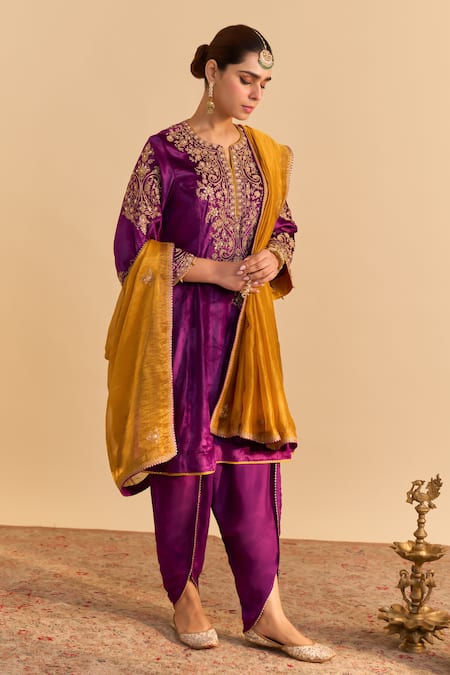 Sheetal Batra Eira Choga Kurta Tulip Dhoti Pant Set 