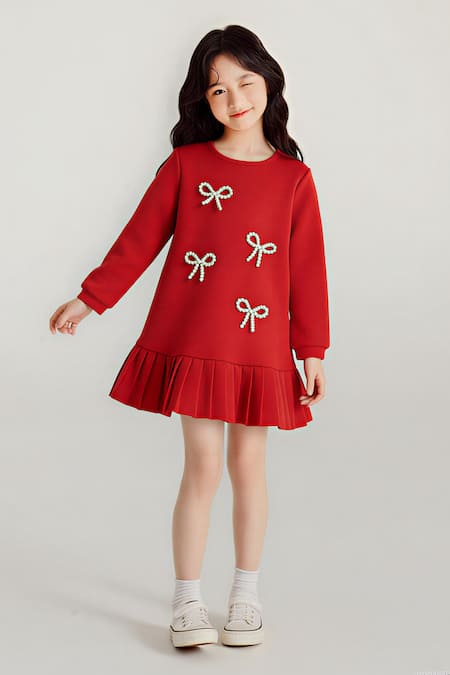 Toplove Mini Bows Pleated Dress 